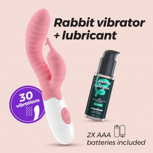 Crushious Gummie vibratore rabbit + lubrificante Maxximum Pleasure