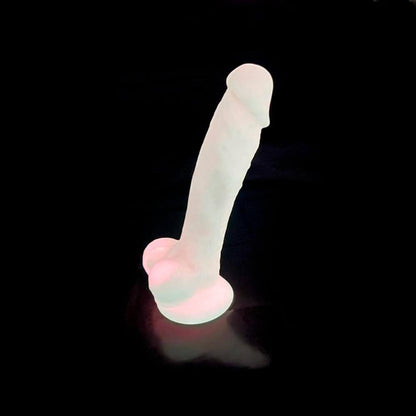 SilexD Dildo Rosa Fluorescente 15.4 cm e 17.6 cm