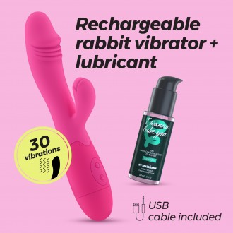 Crushious Blossoms Vibratore Rabbit + lubrificante