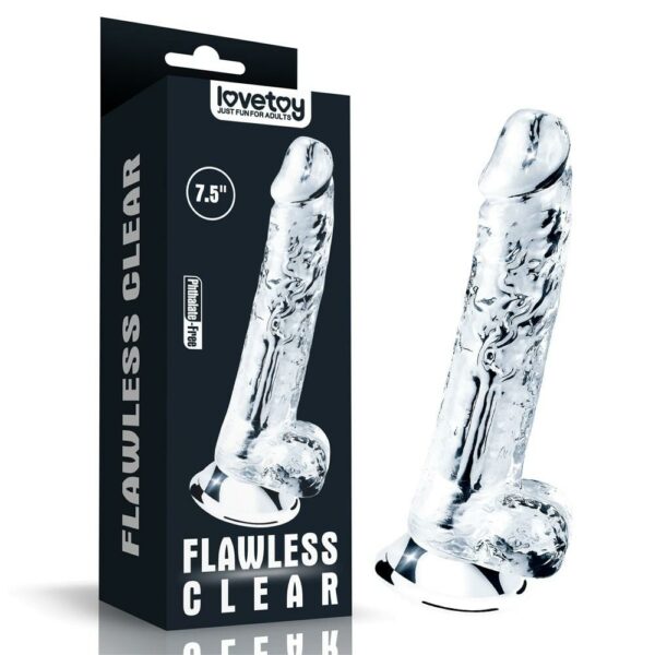 Flawless Clear Dildo 7.5''. Lovetoy - immagine 8