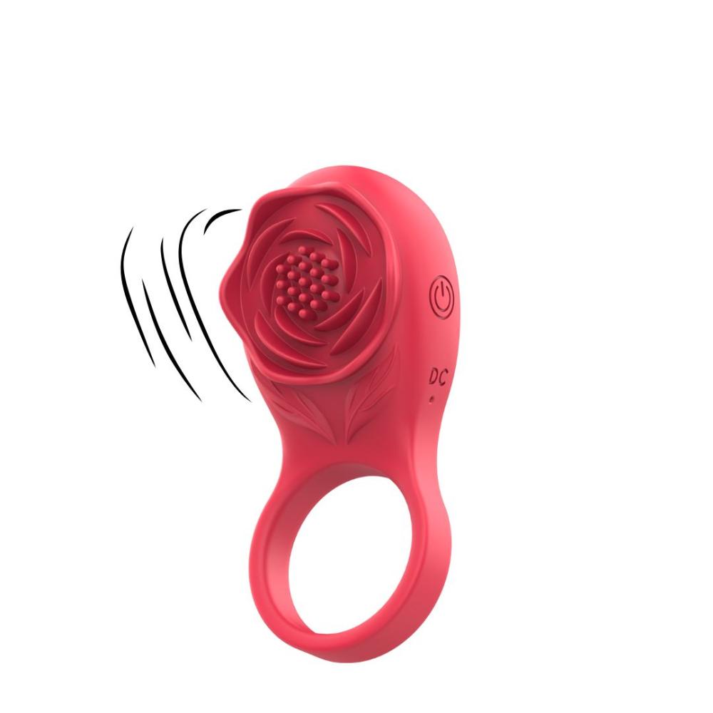 Vibrating rose Cockring anello fallico vibrante con rosa. Sinsfactory