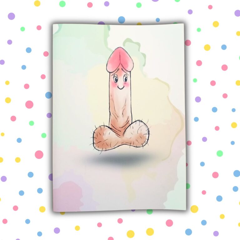 Cartolina pene imbarazzato. Maxximum Pleasure