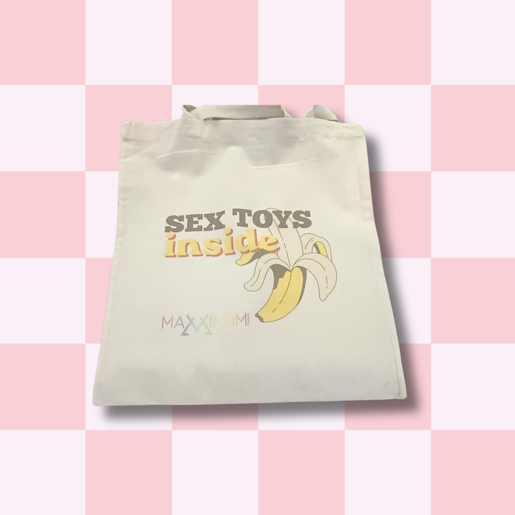 Totebag sex toys inside. Maxximum
