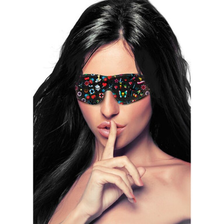 Printed eye mask mascherina per gli occhi con disegni. Ouch!